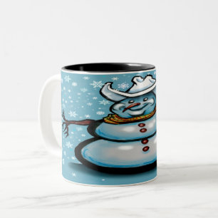 Winter Cowboy Two-Tone Coffee Mug