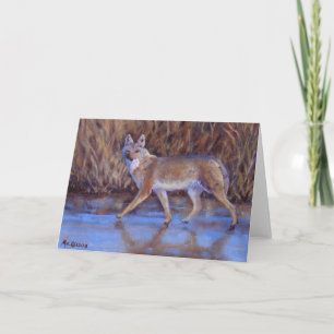 Winter Coyote Fine Art All Occasion Card