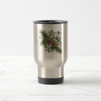 Winter Crescent Pine & Eucalyptus Travel Mug