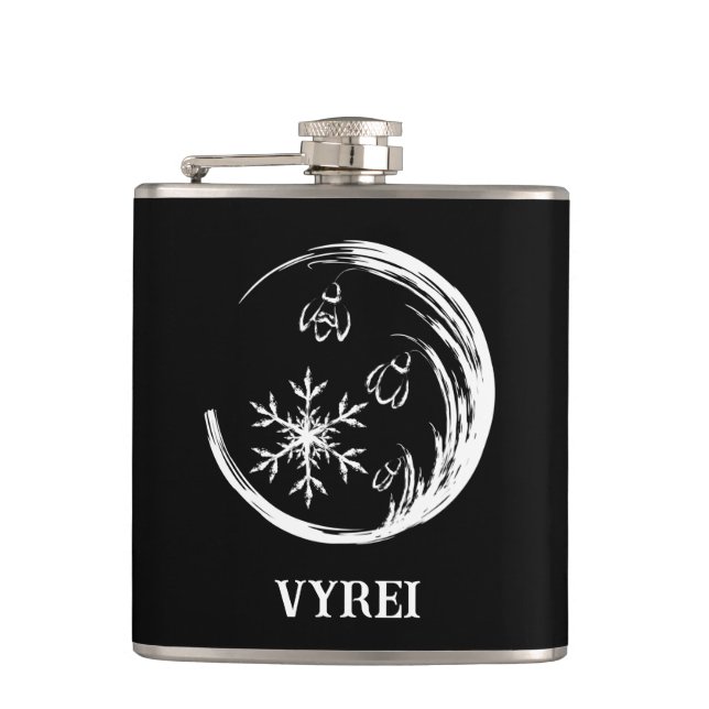 Winter Crest Hip Flask (Front)