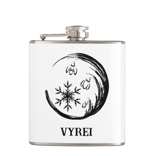 Winter Crest Hip Flask (Front)