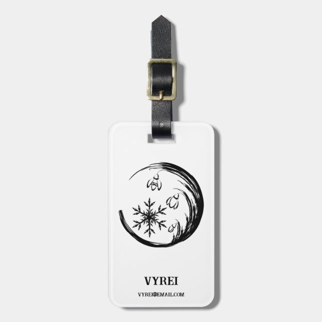 Winter Crest Luggage Tag (Front Vertical)