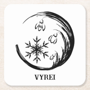 Winter Crest Square Paper Coaster