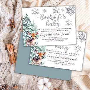 Winter Cute Fawn Books for Baby Enclosure Card
