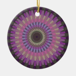 Winter Dahlia in Evening Colors - Personalized Ceramic Tree Decoration