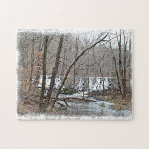 Winter Dam Off Badman Road Jigsaw Puzzle