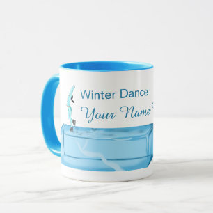 Winter Dance on Ice Cube Personalised Mug