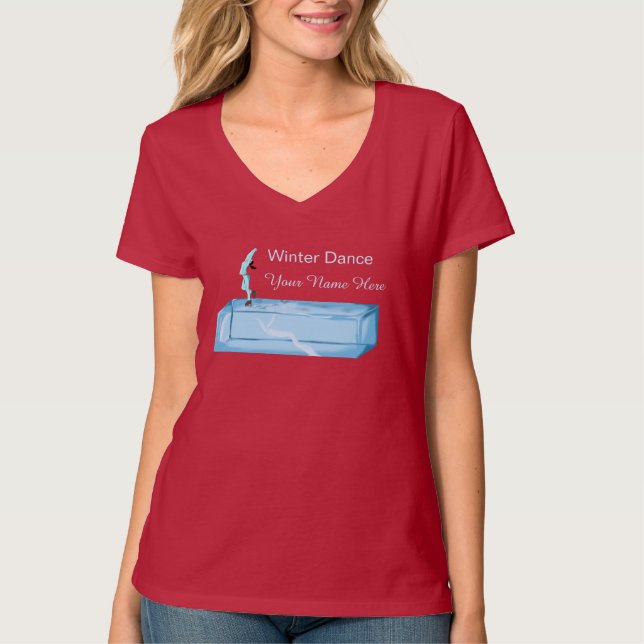 Winter Dance on Ice Cube Personalised T-Shirt (Front)
