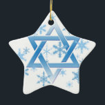 winter david ceramic tree decoration<br><div class="desc">Star Ornament</div>