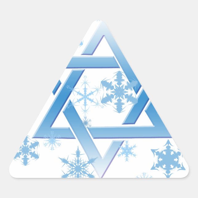 winter david triangle sticker (Front)