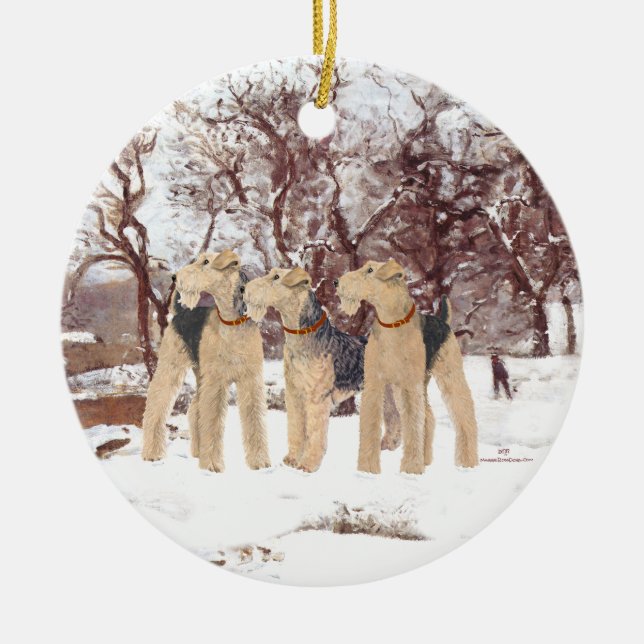 Winter Day Ceramic Tree Decoration (Front)