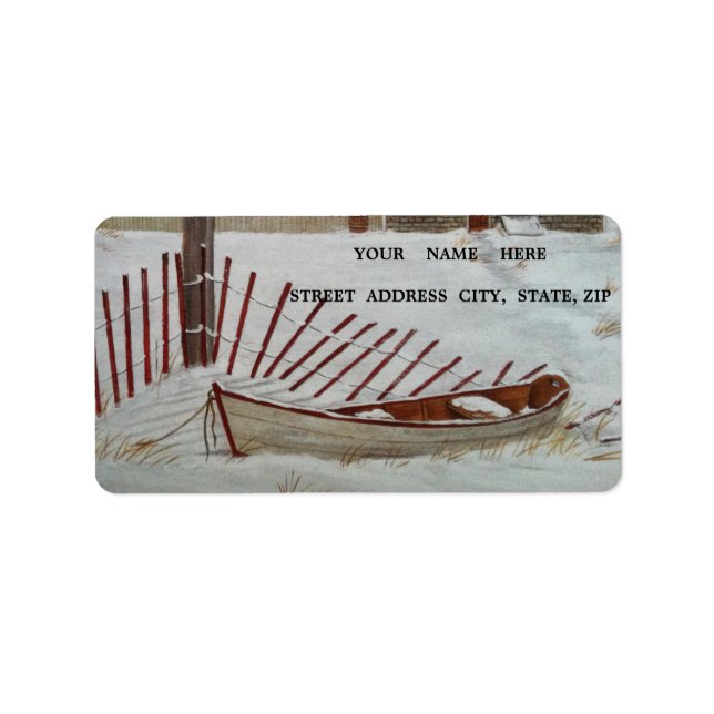 Winter Day in Maine Labels (Front)