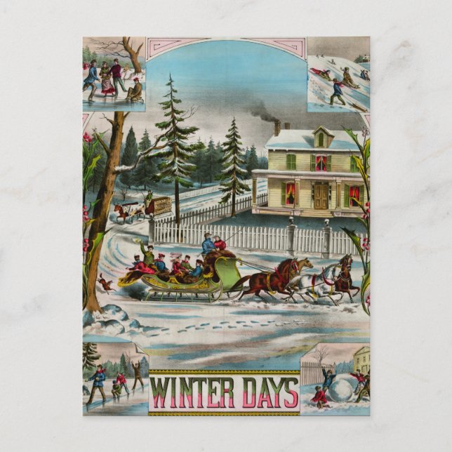 Winter Days Postcard (Front)