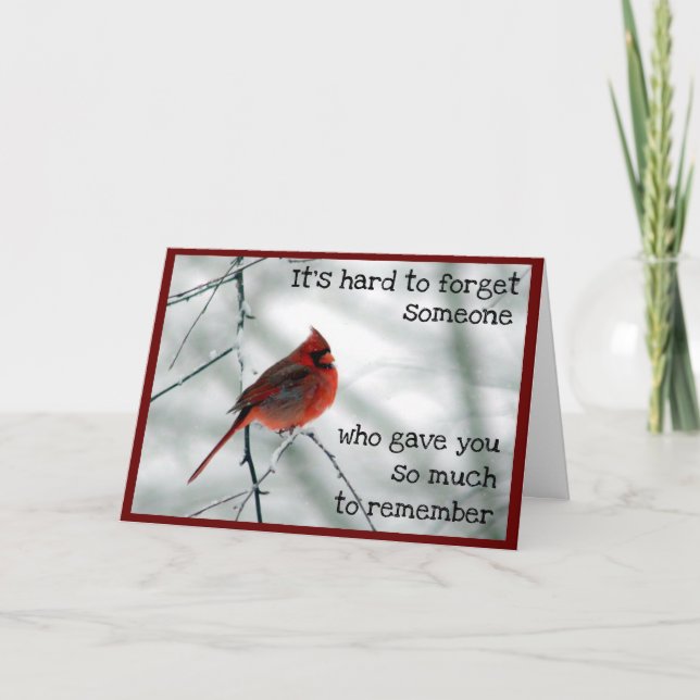 Winter Death of a Very Special Person Card (Front)