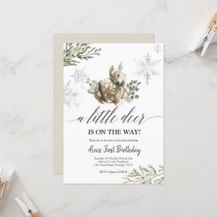 Winter Deer Baby Shower invitation