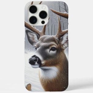 Winter deer/Buck art iPhone 16 Pro Max Case