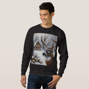 Winter deer/Buck art Sweatshirt