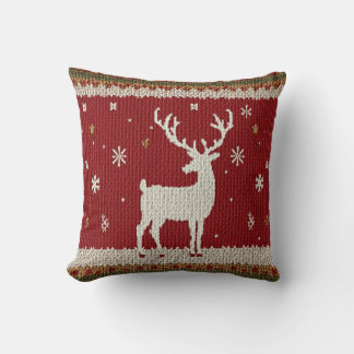 winter deer cushion