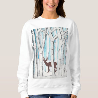 Winter Deer design on a Hoodie / Sweatshirt
