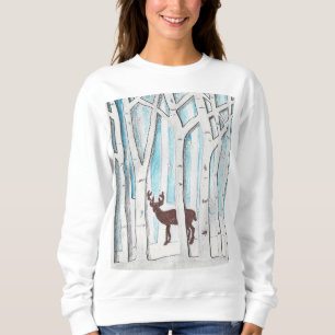 Winter Deer design on a Hoodie / Sweatshirt