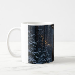 Winter Deer Forest Coffee Mug