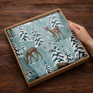 Winter Deer Holiday Christmas Tissue Paper