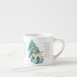 Winter Deer in the Snow – Wildlife Art Home Decor Espresso Cup