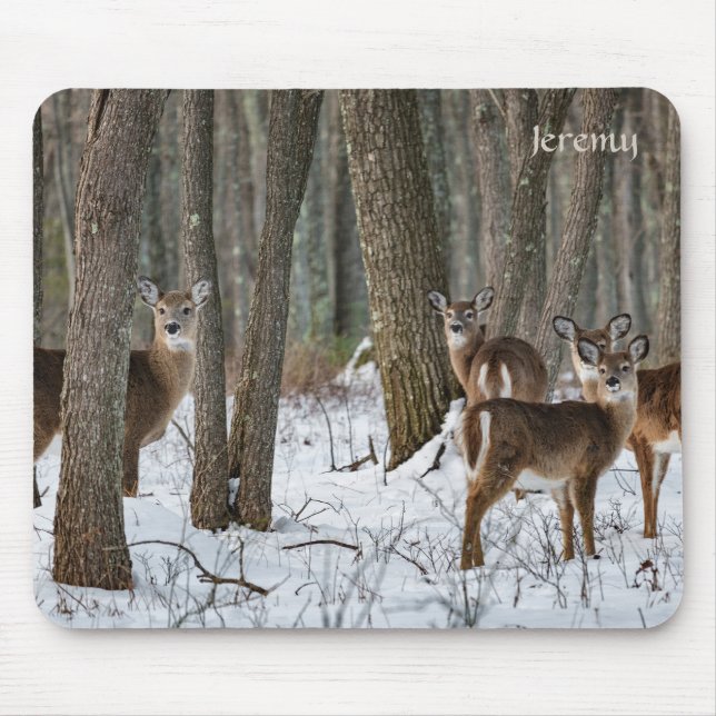 Winter Deer Mouse Mat (Front)