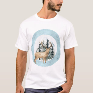 Winter Deer Scene T-Shirt