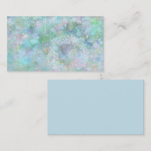 Winter Design Snowflakes Business Card (Front/Back)