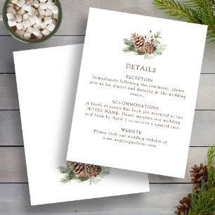 Winter Details Wedding Enclosure Card