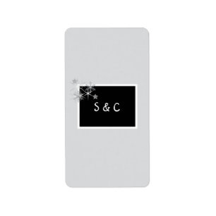 Winter Diamond Wedding Hershey's Miniature Label