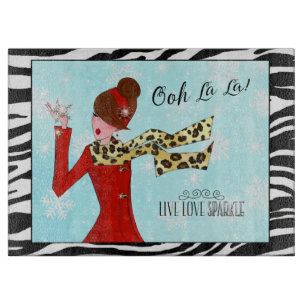 WINTER DIVA - Live Love Sparkle! Cutting Board