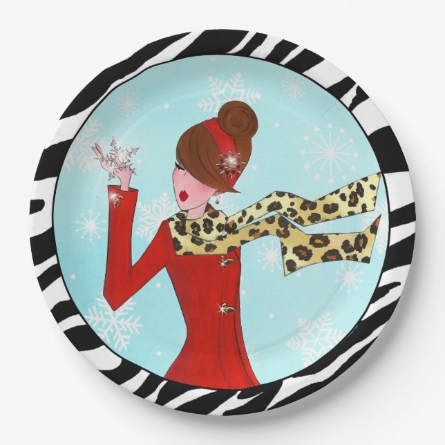 "Winter DIVA" Paper Plate (Front)