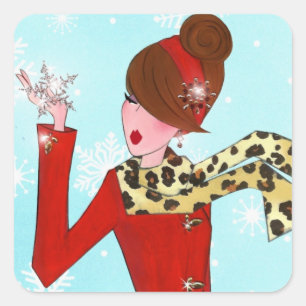 "Winter DIVA" Square Sticker