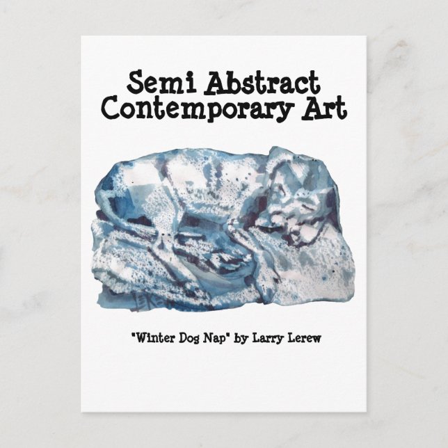 Winter Dog Nap #170101 Postcard (Front)