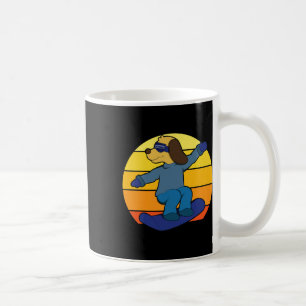 Winter Dog On Snowboard Snowboarding For Men Women Coffee Mug