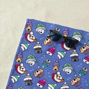 Winter Dogs Beach Towel