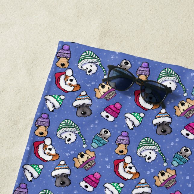 Winter Dogs Beach Towel (In Situ)