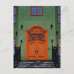 Winter Doorway Oslo Postcard