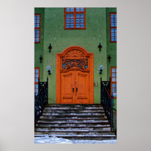Winter Doorway Oslo Poster