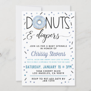 Winter Doughnut Baby Sprinkle Shower Invitation