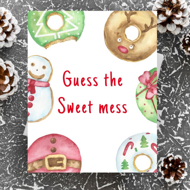 Winter doughnuts baby shower Guess the sweet mess Poster (Creator Uploaded)