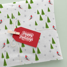 Winter Downhill Ski Pattern 