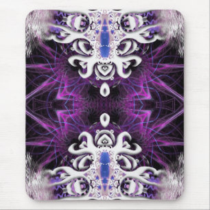 Winter Dragon Fractal Art Mousepad