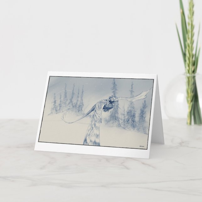 Winter Dragon Holiday Card (Front)