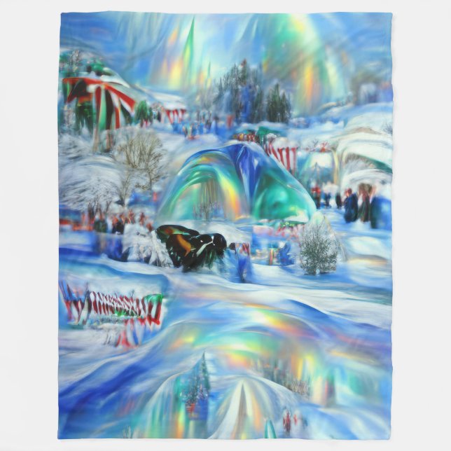 Winter Dreamscape Fleece Blanket (Front)