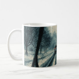 Winter Drive Through the Snow – Windshield View Coffee Mug
