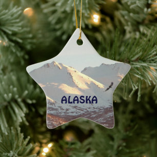 Winter Eagle Ceramic Tree Decoration