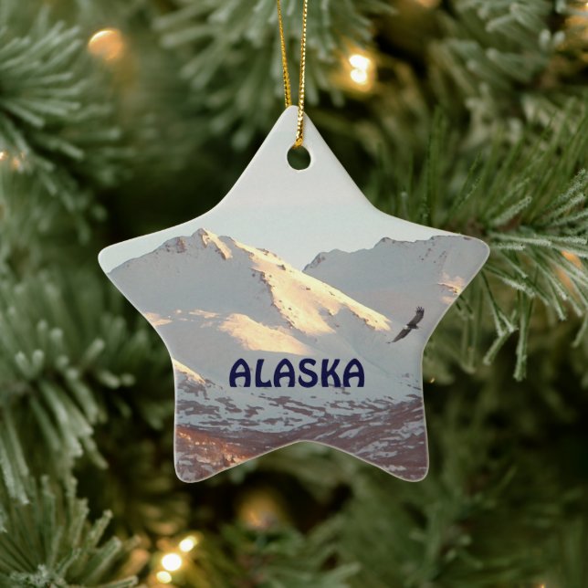 Winter Eagle Ceramic Tree Decoration (Tree)